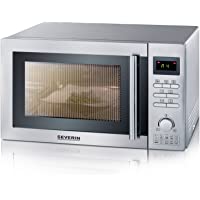 Severin MW 7868 Microondas con grill y convección- 900 W- Plata y negro